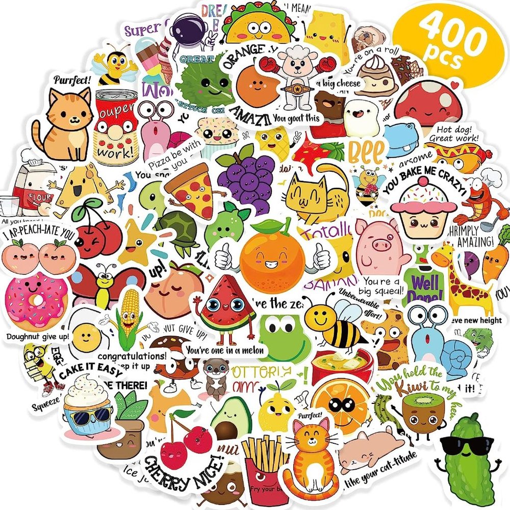 Fun Sticker Packs for Teens 400 Pcs Classroom Stickers 80 Styles Kawaii Stickers
